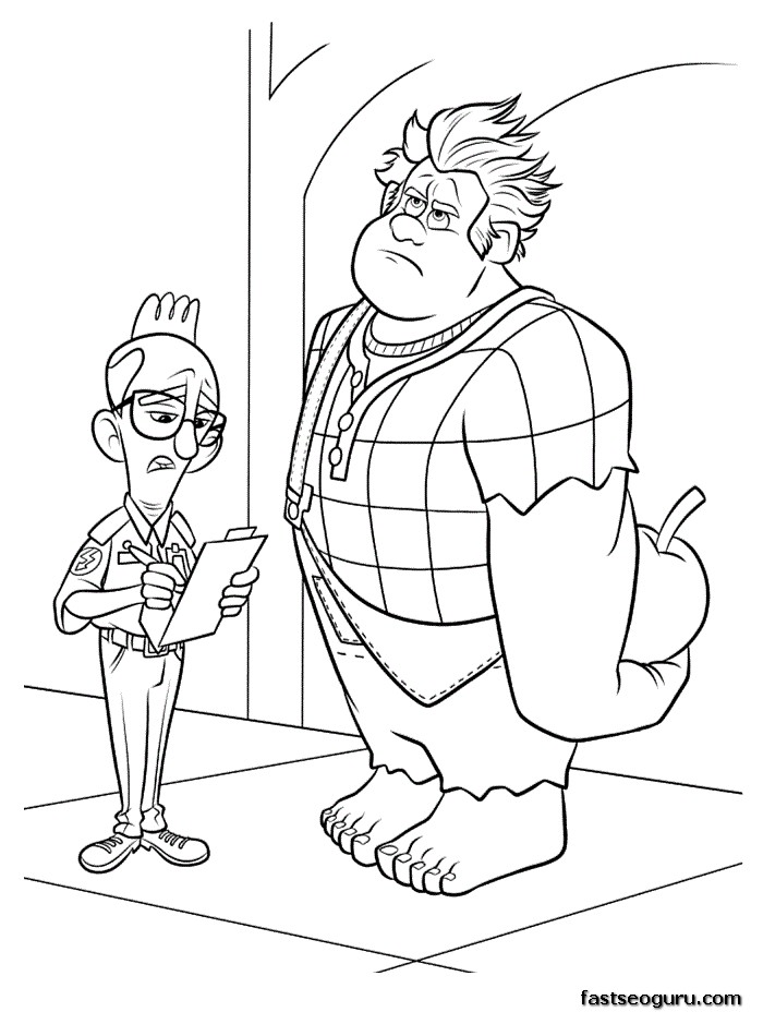 Printable wreck it ralph Surge Protector and Ralph coloring pages